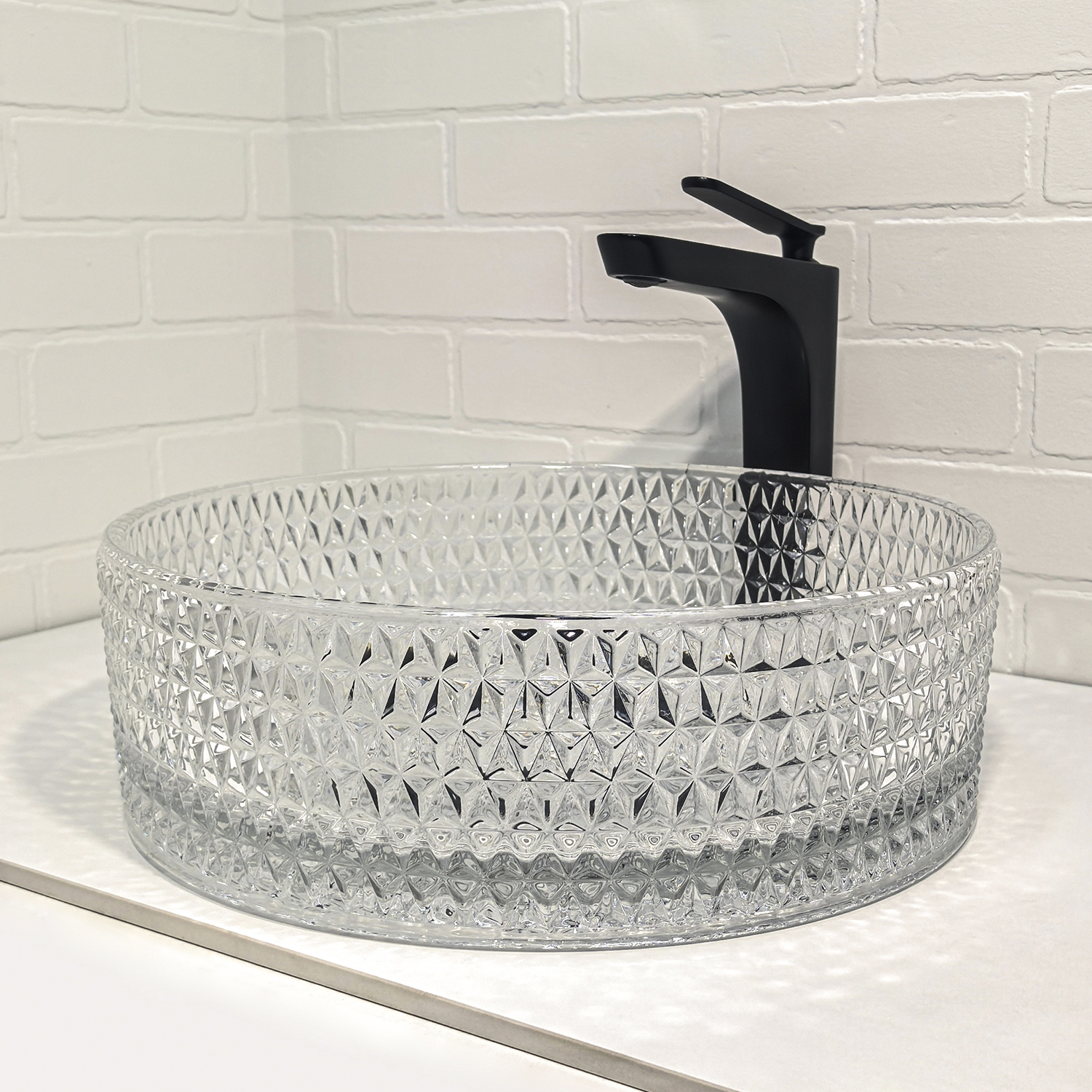 Раковина COMFORTY CF21003(400) стеклянная прозрачное стекло