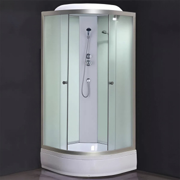 Угловая душевая кабина Comforty 307WG стекло крезет 900*900*2150 со средним поддоном