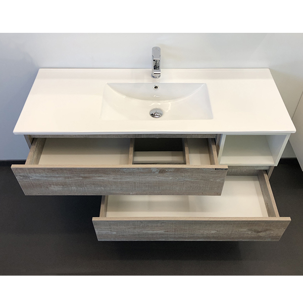 Тумба-умывальник Comforty Турин-120М дуб бежевый с раковиной Comforty 9120E