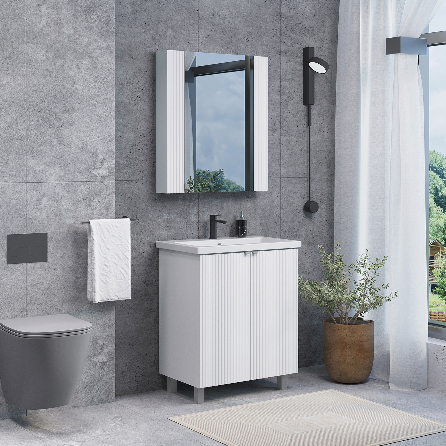 Коллекция мебели для ванной комнаты Лима