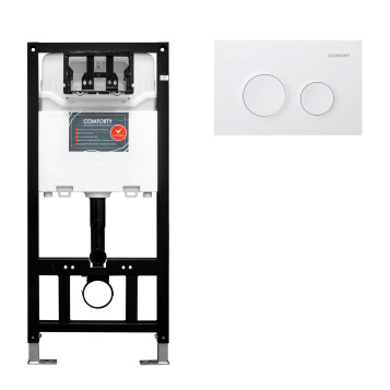 Cистема инсталляции для подвесного унитаза Comforty CF3GT1900-10WH с клавишей управления CF3BT7912WH (матовая белая)