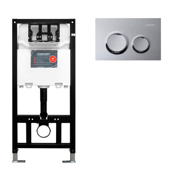 Cистема инсталляции для подвесного унитаза Comforty CF3GT1900-10CH с клавишей управления CF3BT7912CH (хром)