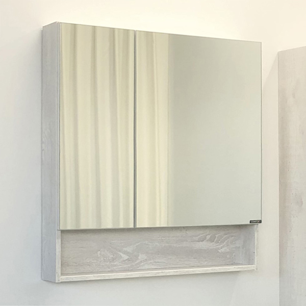 Comforty. Зеркало-шкаф "Никосия-80" дуб белый