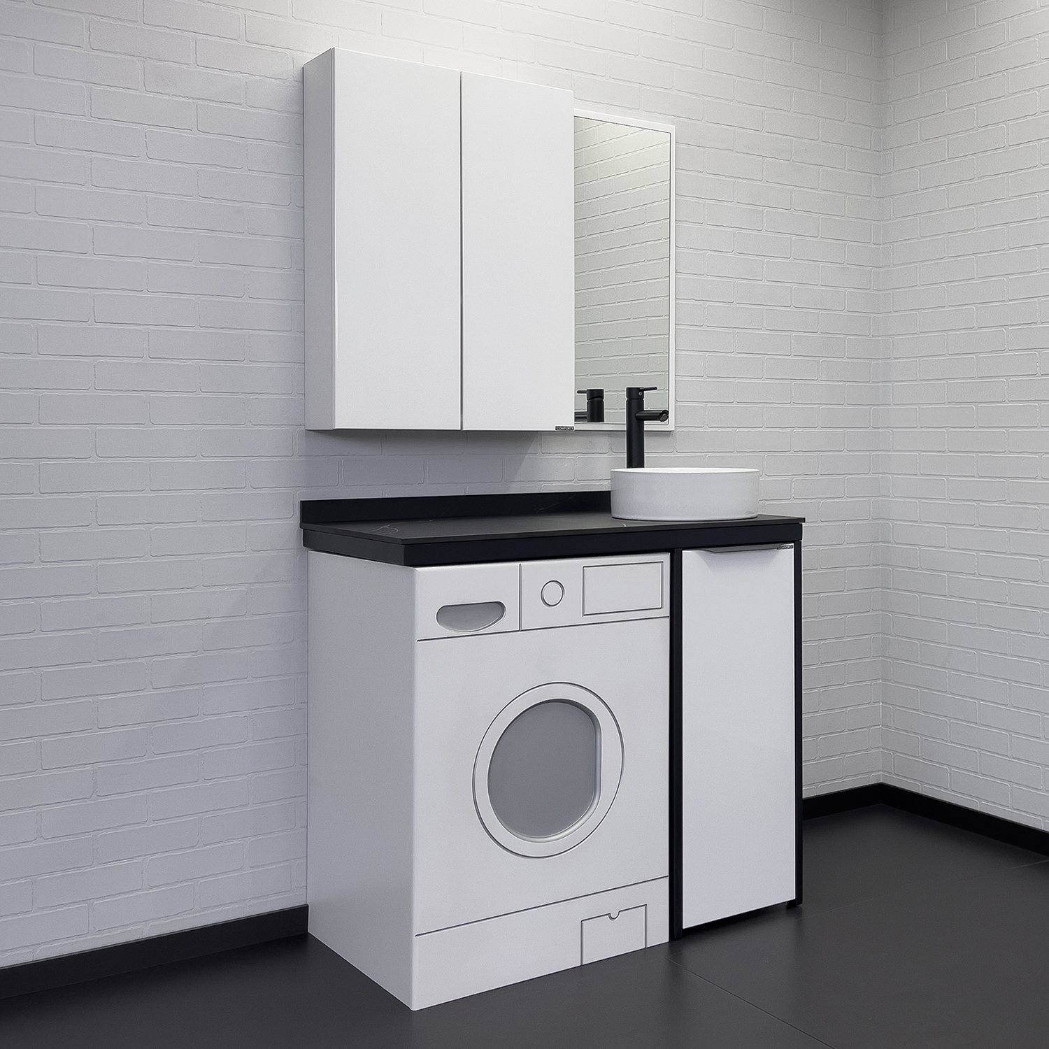 Шкаф подвесной Comforty Лозанна-60 белый глянец