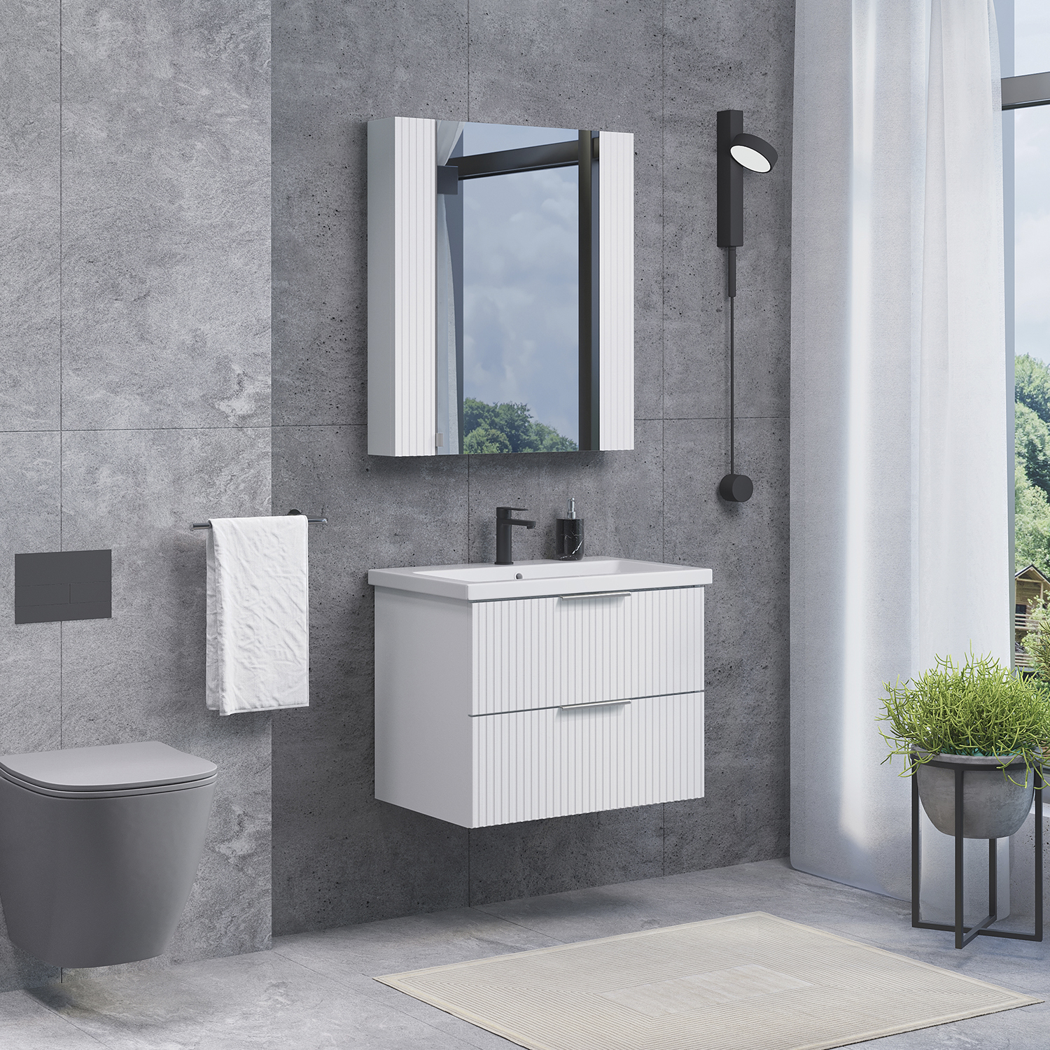 Коллекция мебели для ванной комнаты Лима