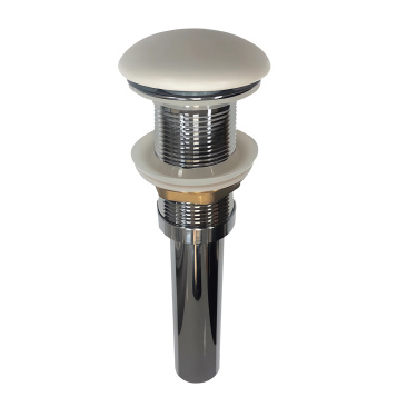 Донный клапан для раковин без перелива с керамическим верхом Comforty DK-01MW белый матовый