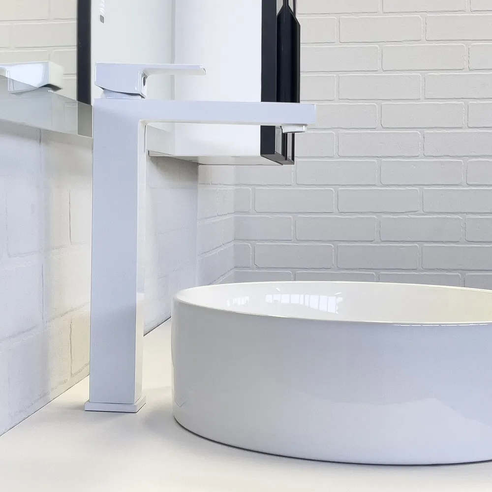 Смеситель для раковины, картридж 35 мм, белый, FC045B-CKBT