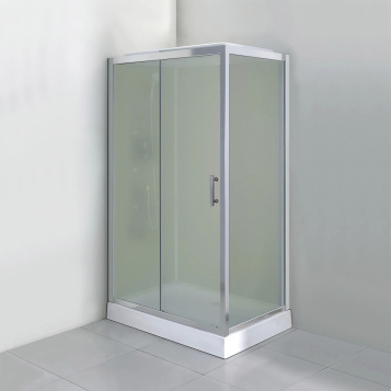 Душевая кабина Comfroty СF5777W 1200*800*2100 матовое стекло, задняя белая стеклянная панель