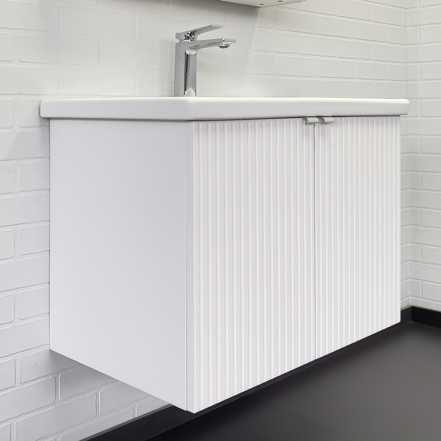 Тумба-умывальник Comforty Лима-70П белый матовый с раковиной Комо 70