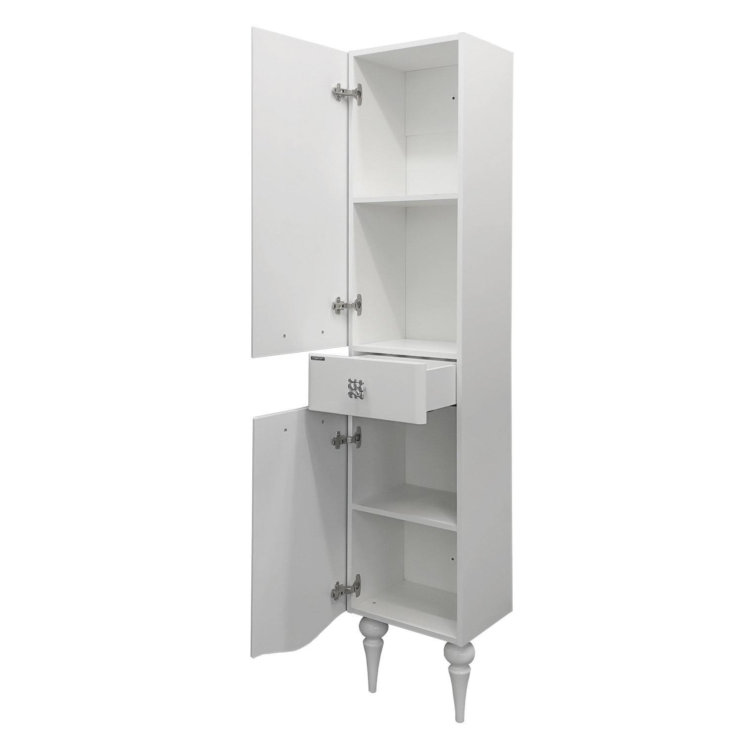 Comforty. Шкаф-колонна "Монако-40" правая белый глянец