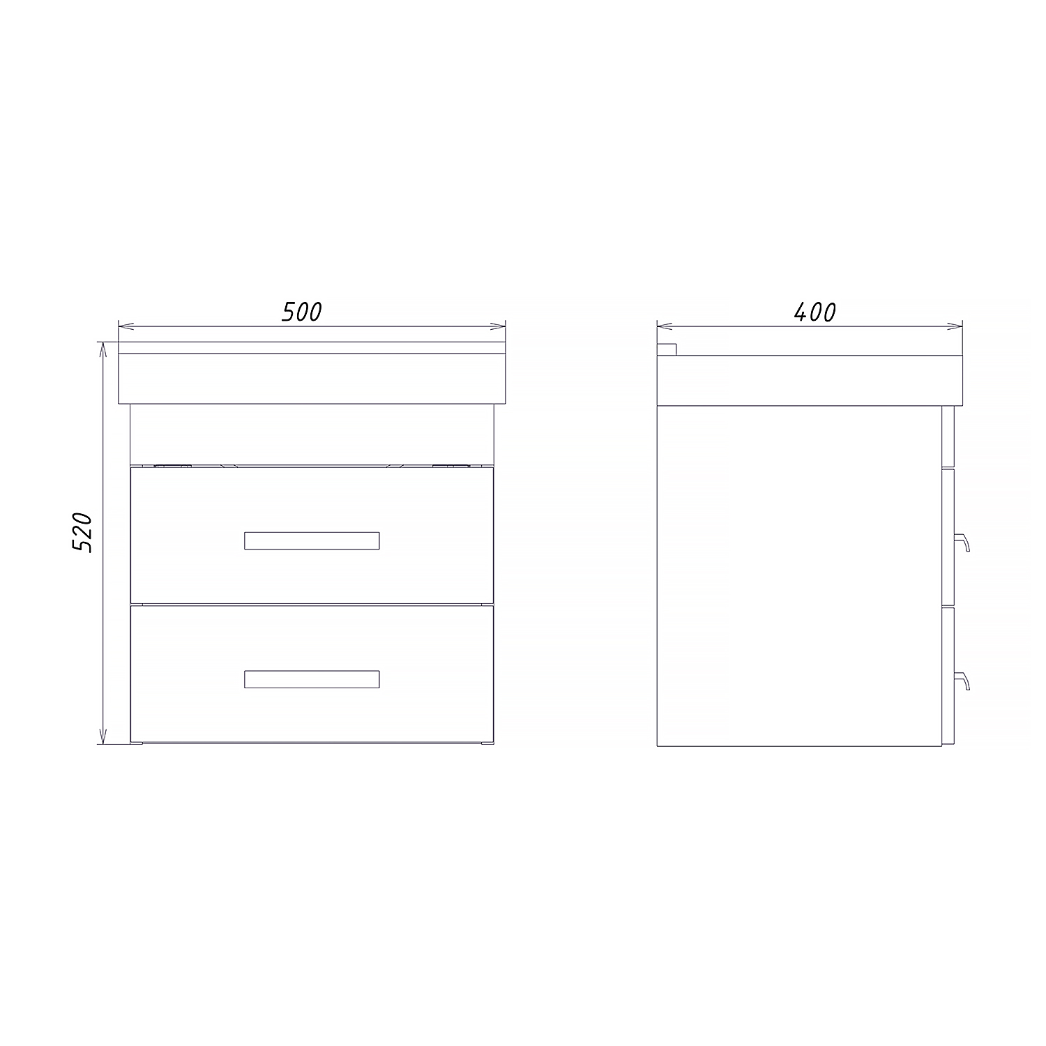 Тумба-умывальник Comforty Никосия 50П дуб белый с раковиной Фест 50