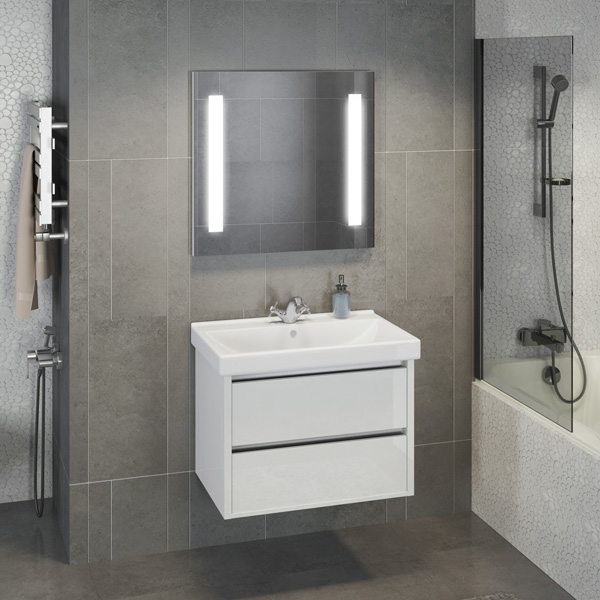 Зеркало Comforty Жасмин-75 750*650 светодиодная подсветка, бесконтактный сенсор