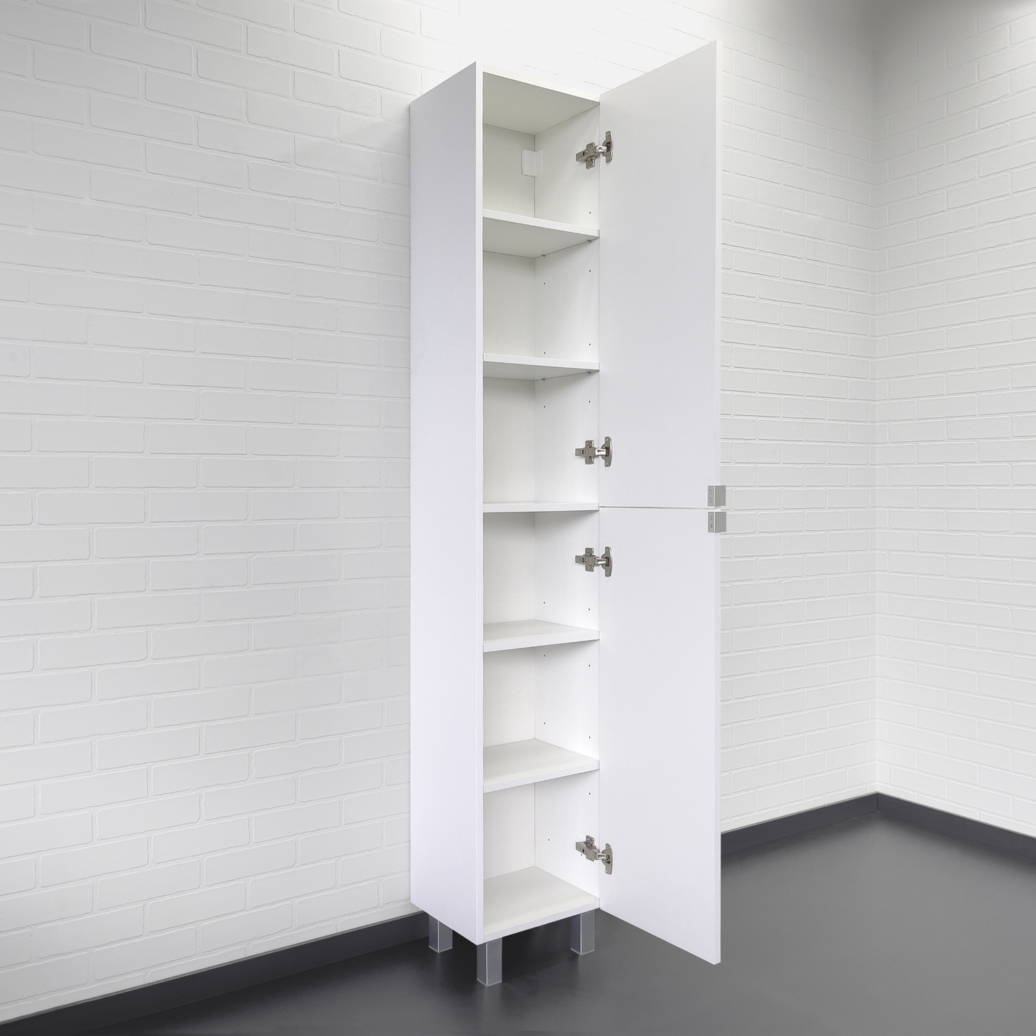 Напольная шкаф-колонна для ванной Comforty Лима 35Н белая матовая