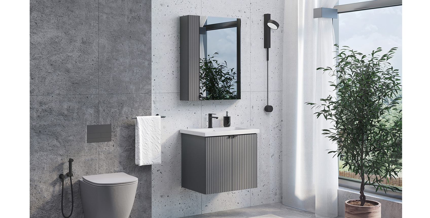 Коллекция мебели для ванной комнаты Лима