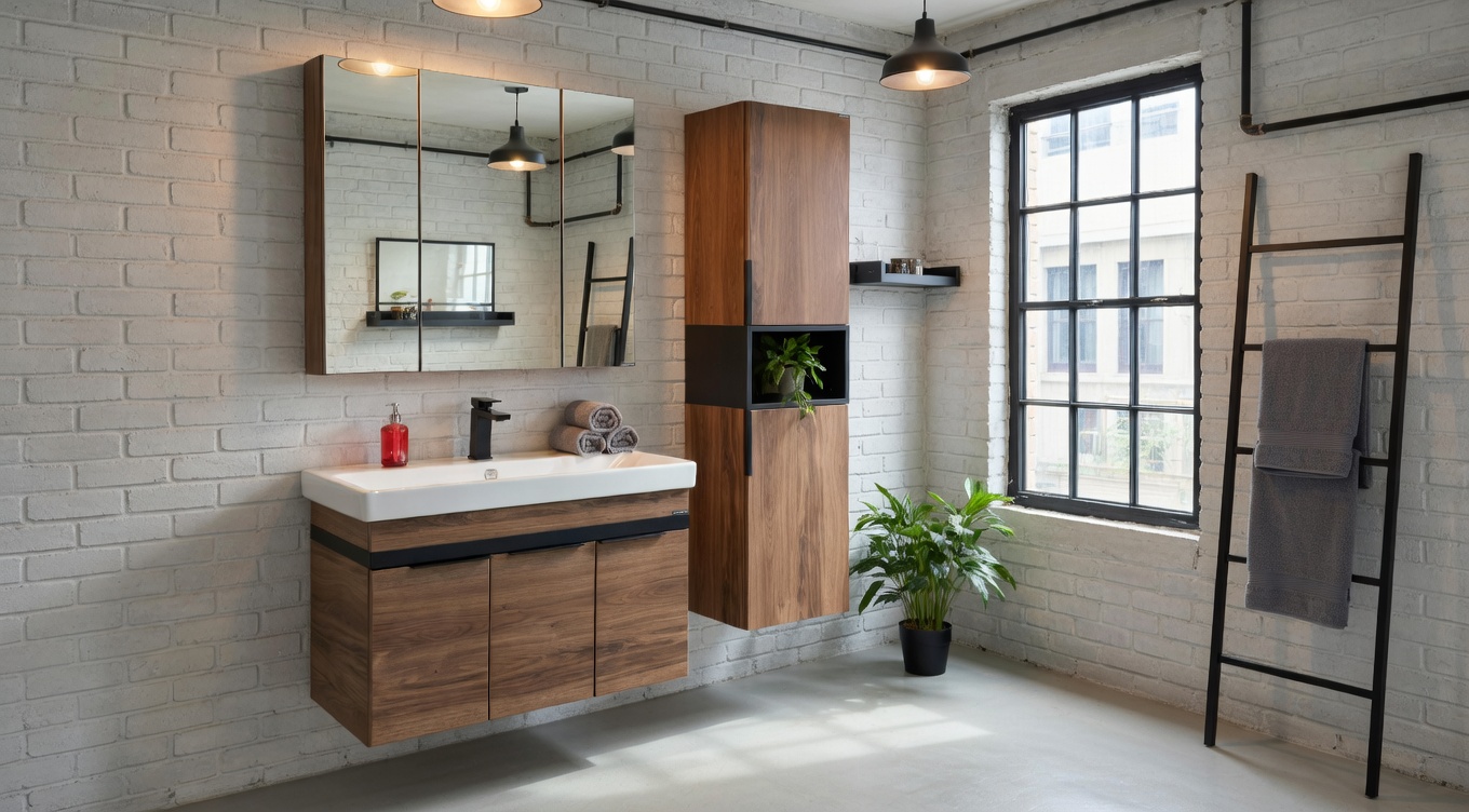 Индустриальный лофт в ванной: как выбрать мебель и превратить утилитарность в искусство
