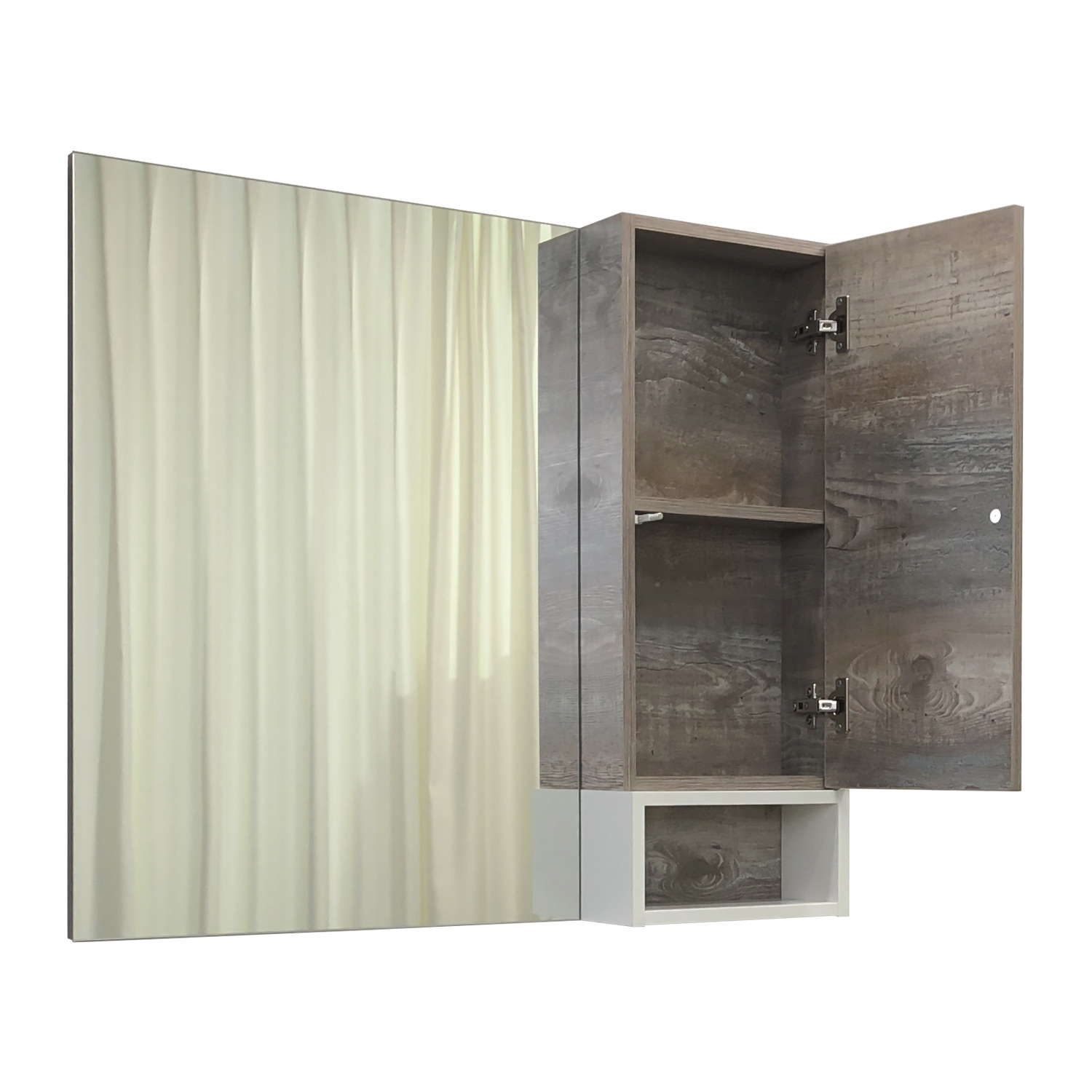 Comforty. Зеркало-шкаф "Турин-90" дуб бежевый