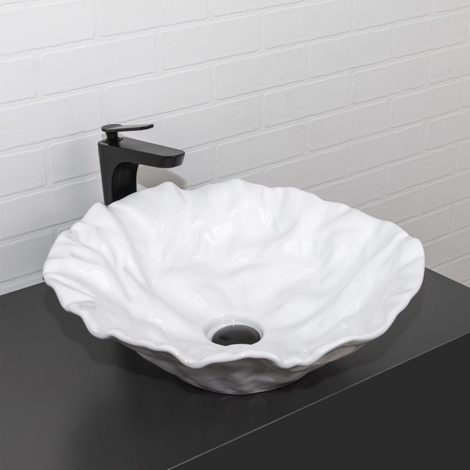 Накладная раковина кувшинка с волнистыми краями Comforty CF178939