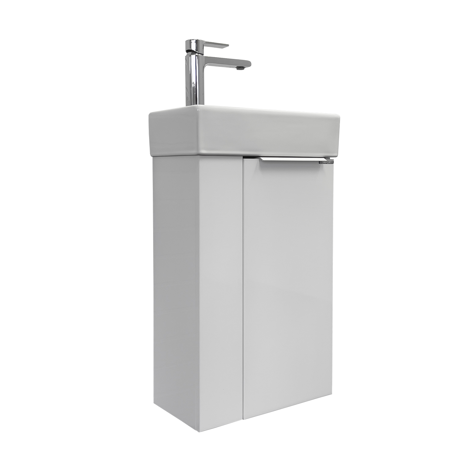 Тумба-умывальник Comforty Асти-40 белый глянец с раковиной Comforty 9140