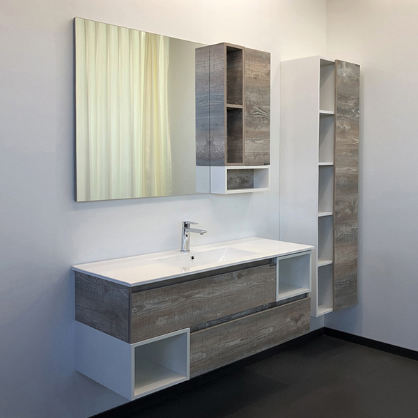 Тумба-умывальник Comforty Турин-120М дуб бежевый с раковиной Comforty 9120E