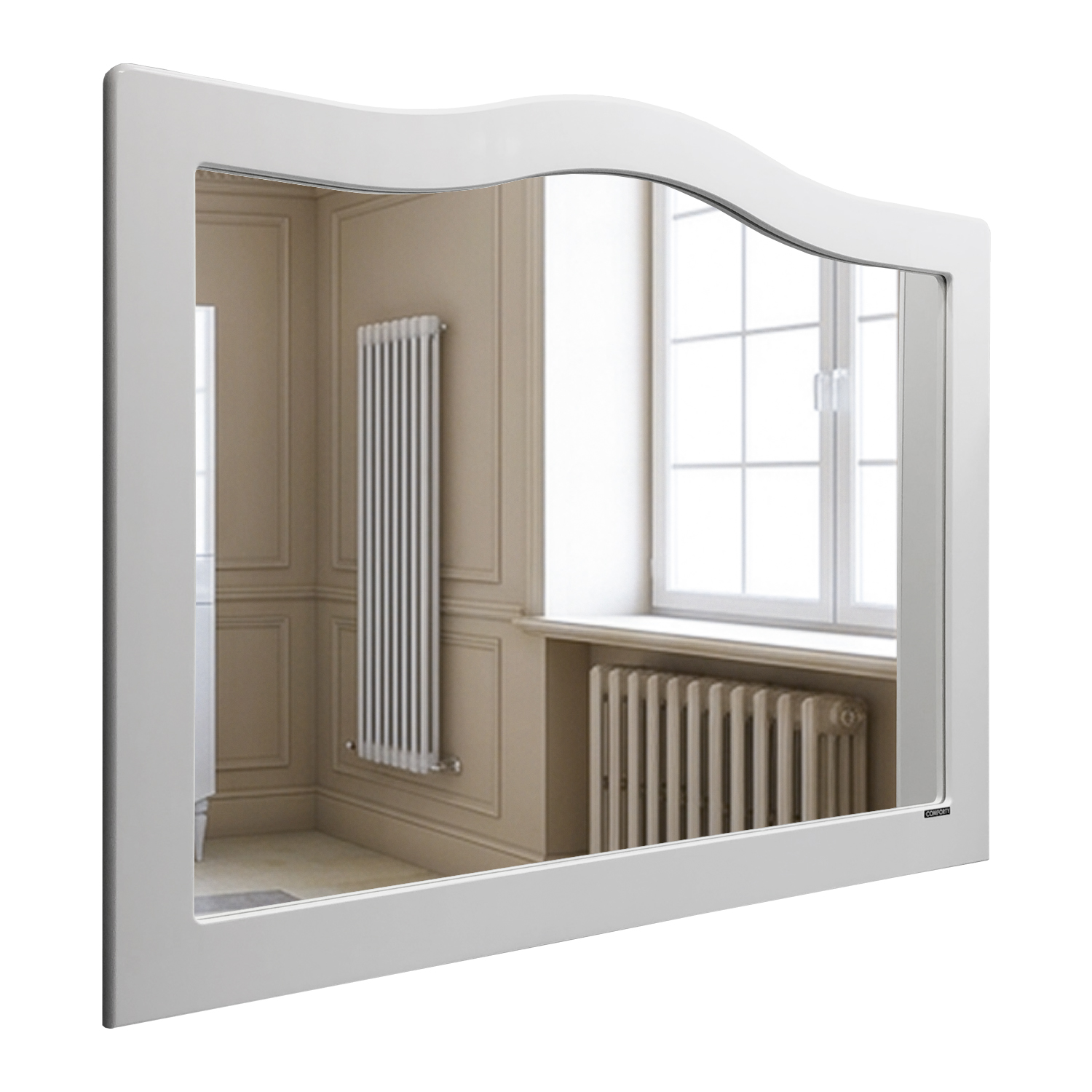 Comforty. Зеркало "Монако-120" белый глянец