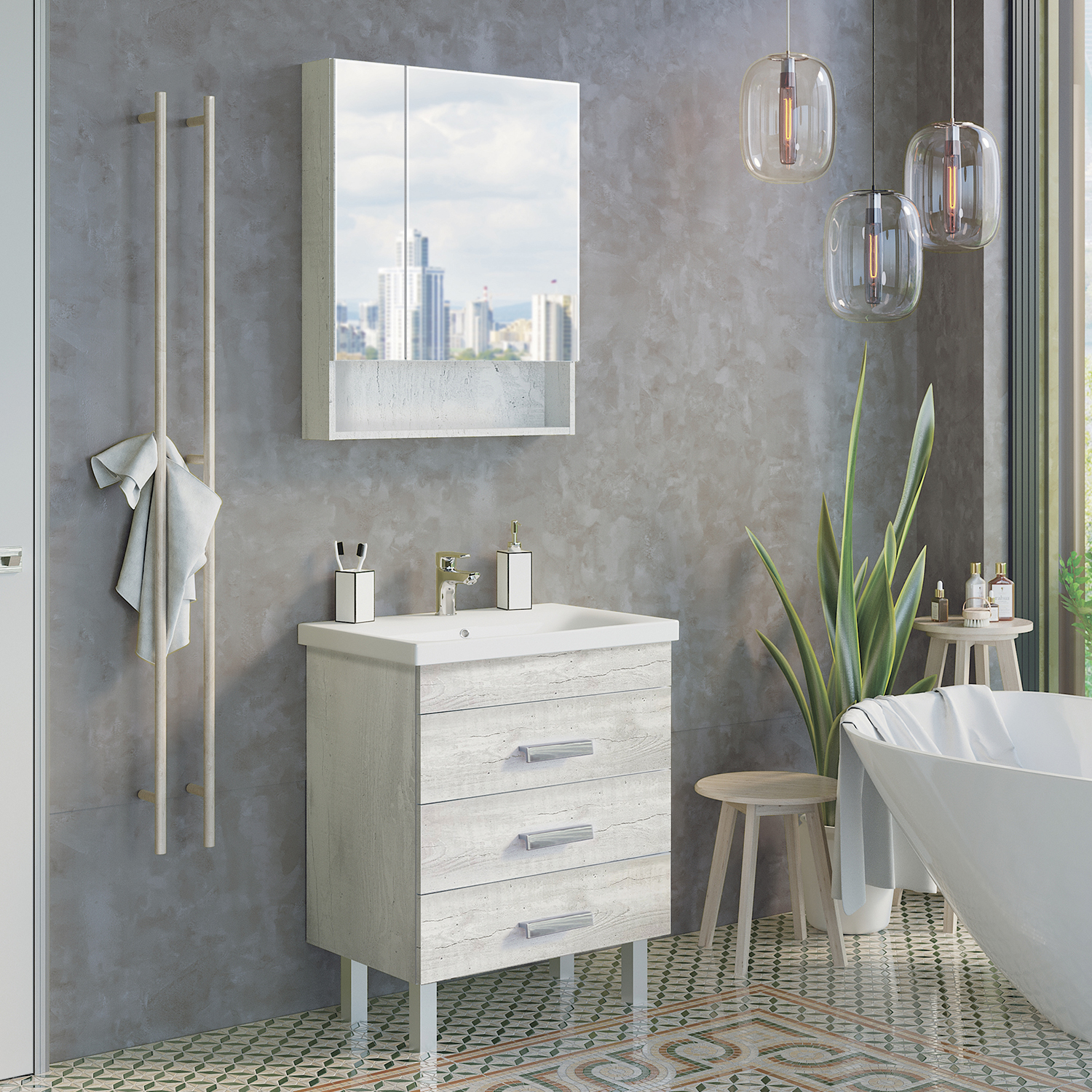 Коллекция мебели для ванной комнаты Никосия