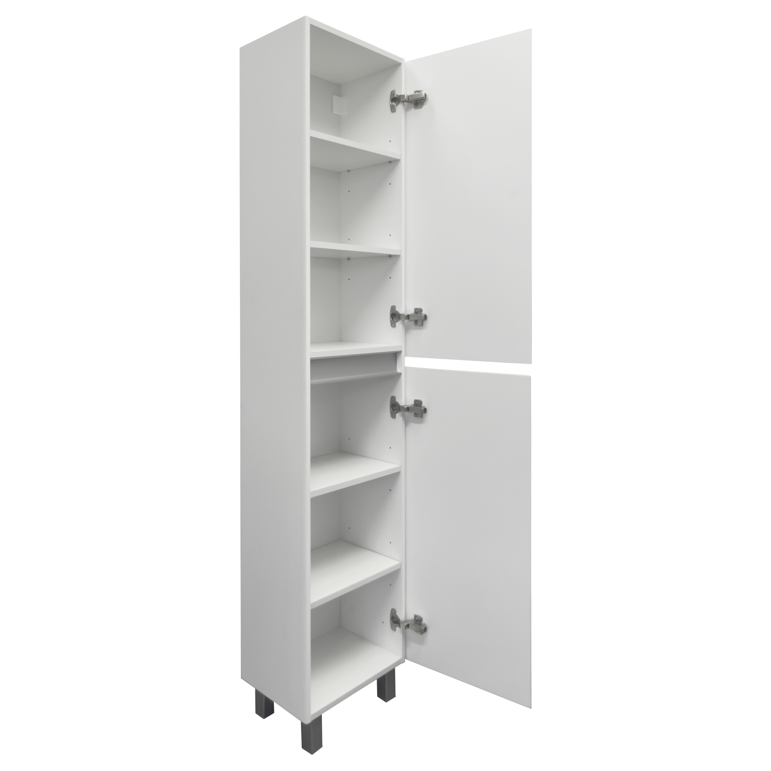 Напольная шкаф-колонна для ванной комнаты Comforty Валдай-40Н белая матовая