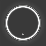 Зеркало Круглое зеркало в алюминиевой раме со светодиодной подсветкой Лея 75