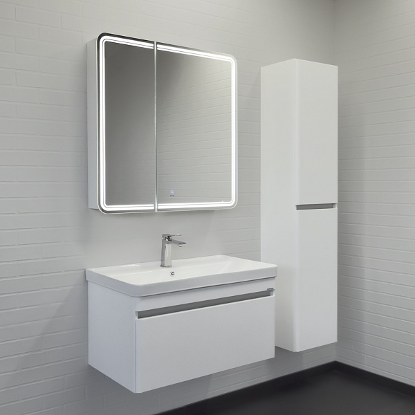 Зеркало Зеркало-шкаф со светодиодной подсветкой Нео-80 бесконтактный сенсор