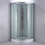 Душевая кабина Comforty СF5881E-B 800*800*2100 стекло крезет, задняя белая стеклянная панель, низкий поддон