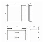 Мебель для ванных комнат 80 - 90 см Коллекция Comforty Амстердам 95