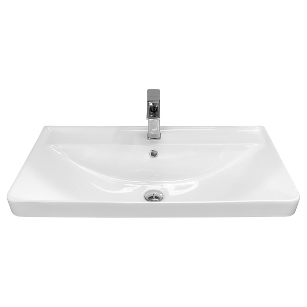 Накладная мебельная раковина 80 см Comforty 4480 фарфор, белая