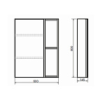Мебель для ванных комнат 50 - 60 см Коллекция Comforty Осло 60