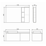 Мебель для ванных комнат 100 - 120 см Коллекция Comforty Милан 120