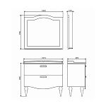 Мебель для ванных комнат 100 - 120 см Коллекция Comforty Монако 100