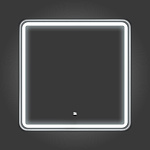 Зеркало Зеркало в алюминиевой раме со светодиодной подсветкой Ситара 80