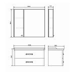 Мебель для ванных комнат 100 - 120 см Коллекция Comforty Неаполь 100