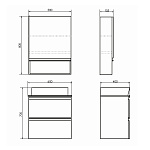 Мебель для ванных комнат 50 - 60 см Коллекция мебели Comforty Эдинбург 60-2