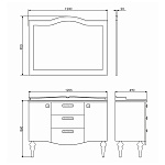 Мебель для ванных комнат 100 - 120 см Коллекция Comforty Монако 120