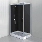 Душевая кабина Comfroty СF5777B 1200*800*2100 серое стекло, задняя черная стеклянная панель