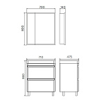 Мебель для ванных комнат 70 - 76 см 