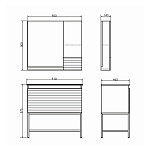 Мебель для ванных комнат 80 - 90 см 