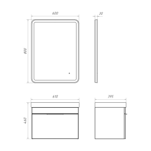 Новая коллекция мебели для ванной комнаты Comforty - Кама 60