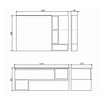 Мебель для ванных комнат 100 - 120 см Коллекция Comforty Турин 120