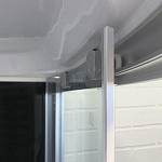 Душевая кабина Comforty СF5881E-A 800*800*2100 серое стекло, задняя черная стеклянная панель, низкий поддон