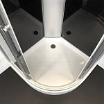 Душевая кабина Comforty СF5881E-A 800*800*2100 серое стекло, задняя черная стеклянная панель, низкий поддон