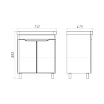 Мебель для ванных комнат 70 - 76 см 