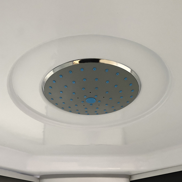 Душевая кабина Comforty СF5881E-A 800*800*2100 серое стекло, задняя черная стеклянная панель, низкий поддон