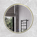 Зеркало Зеркало в круглой алюминиевой раме с LED IC подсветкой Вега 75