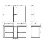 Мебель для ванных комнат 100 - 120 см 