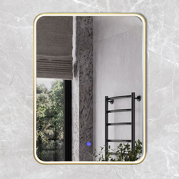 Зеркало Зеркало в алюминиевой раме с LED IC подсветкой Сириус 60